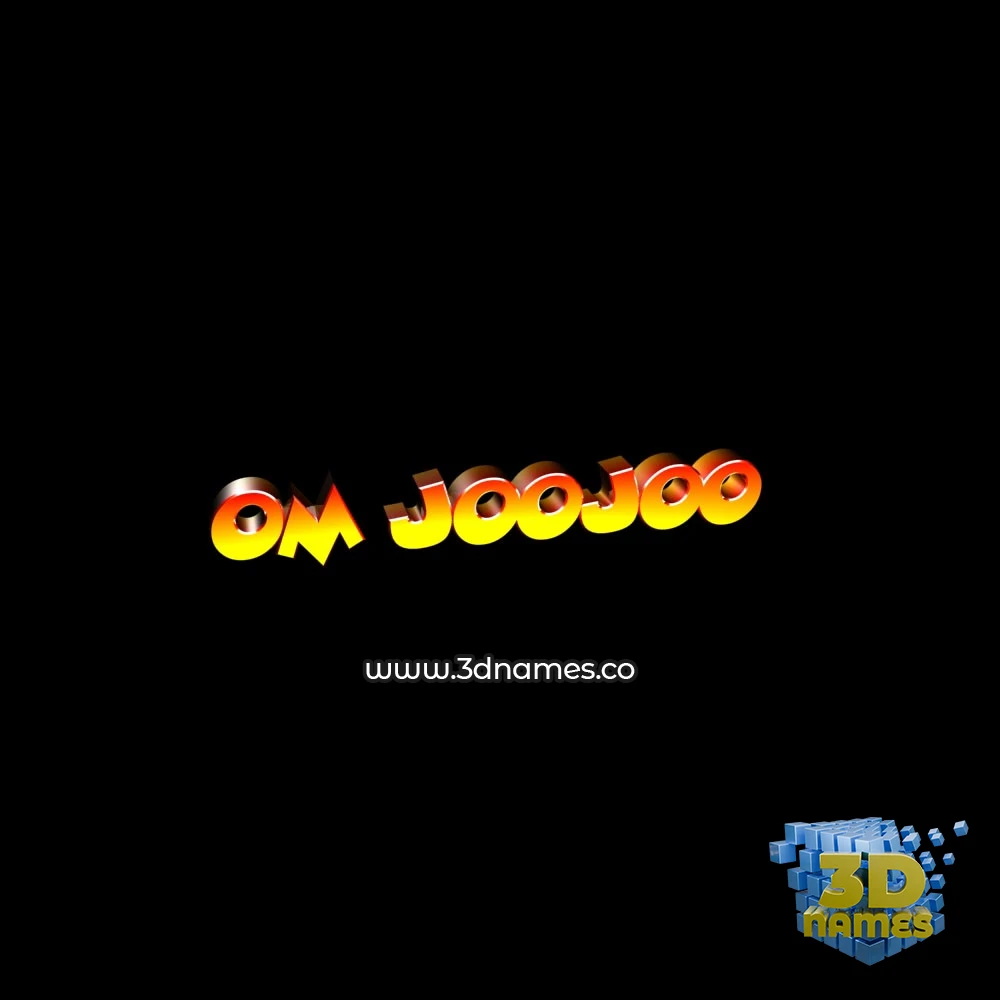 om joojoo in Black Background style - 3D name wallpaper