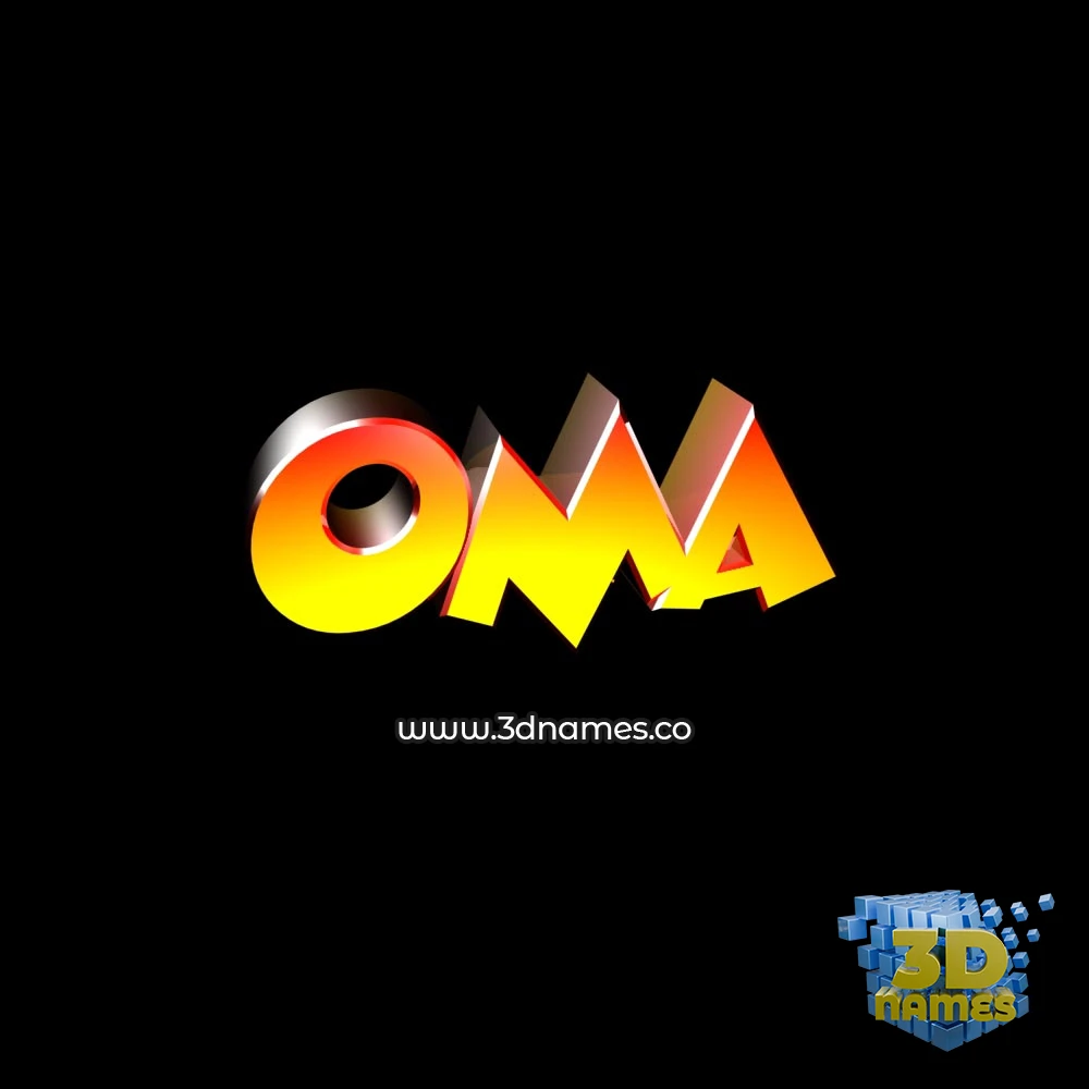 oma in Black Background style - 3D name wallpaper