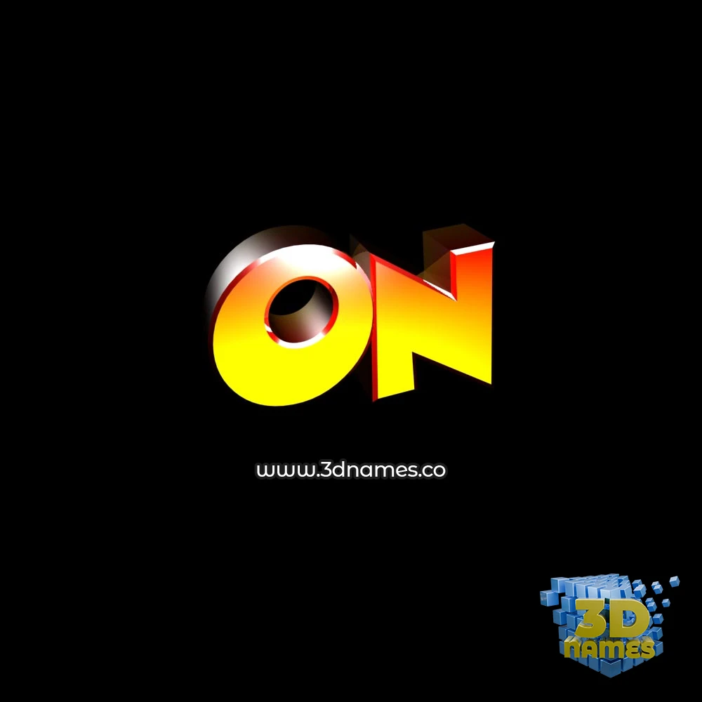 on in Black Background style - 3D name wallpaper