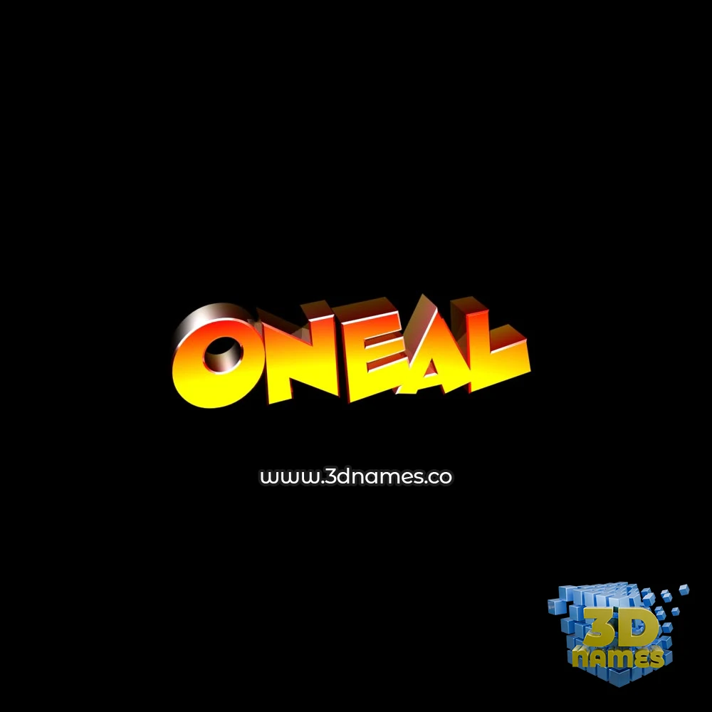 oneal in Black Background style - 3D name wallpaper