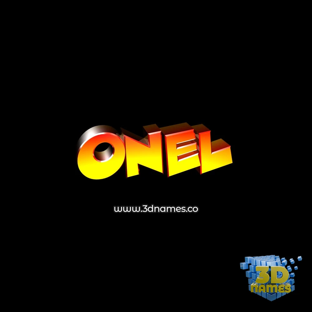 onel in Black Background style - 3D name wallpaper