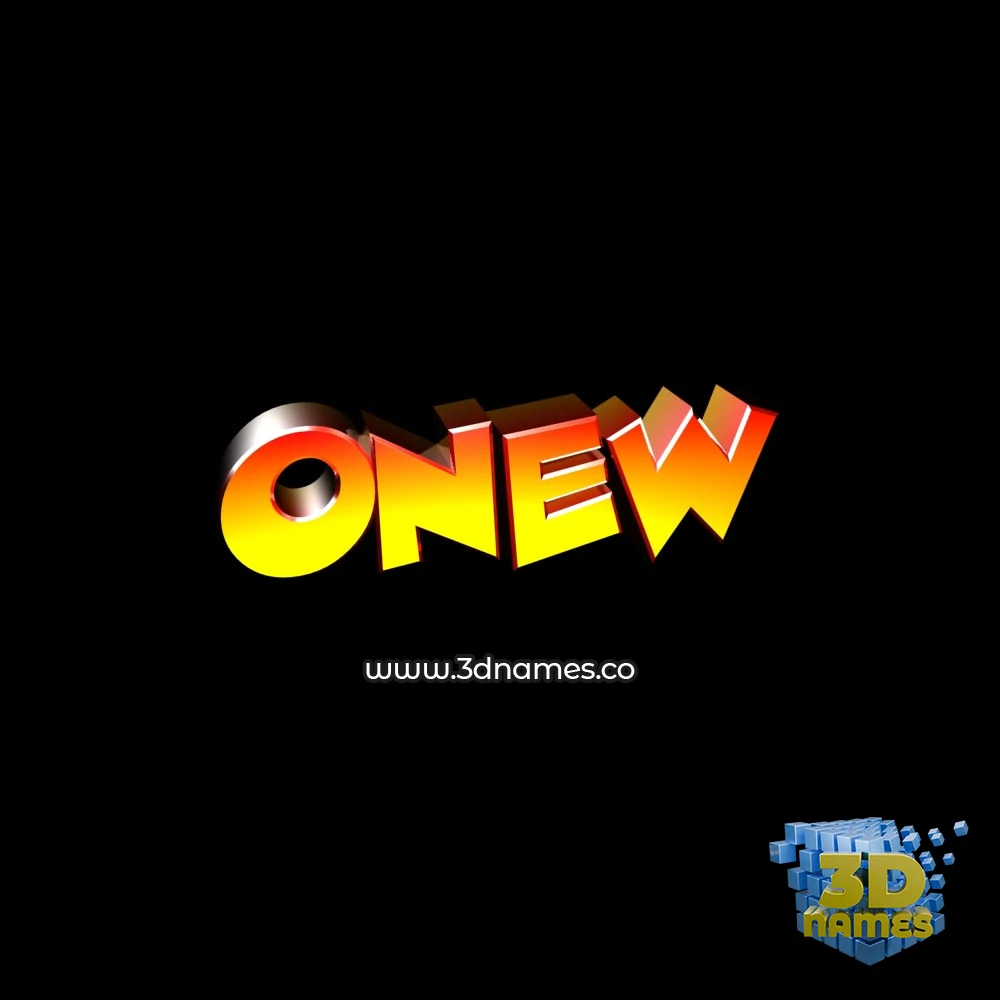 onew in Black Background style - 3D name wallpaper