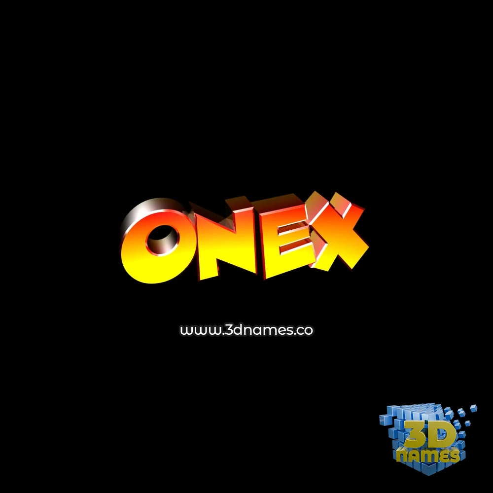 onex in Black Background style - 3D name wallpaper
