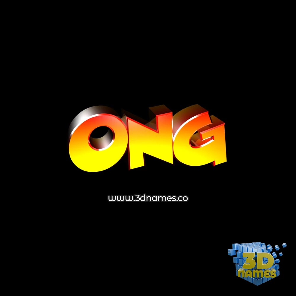 ong in Black Background style - 3D name wallpaper