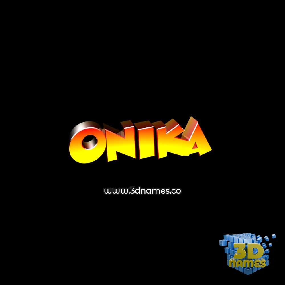 onika in Black Background style - 3D name wallpaper