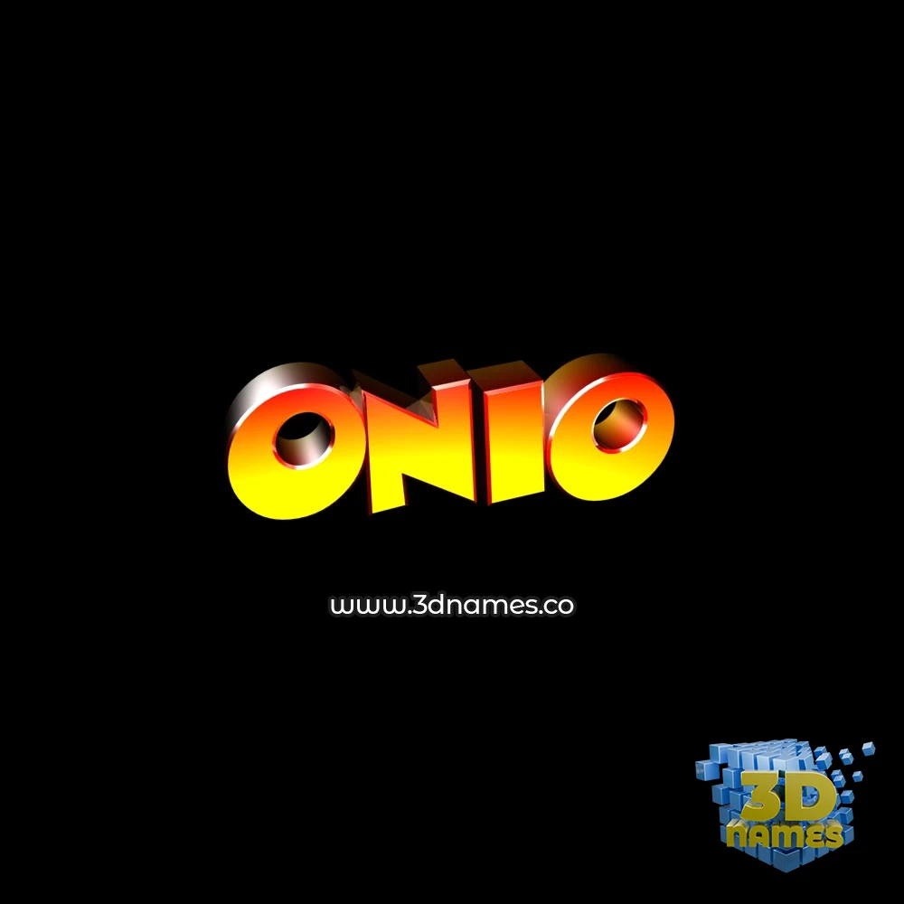 onio in Black Background style - 3D name wallpaper