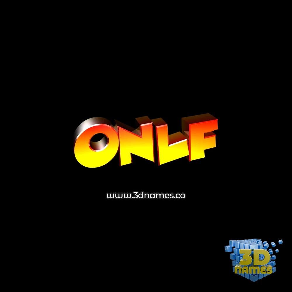 onlf in Black Background style - 3D name wallpaper