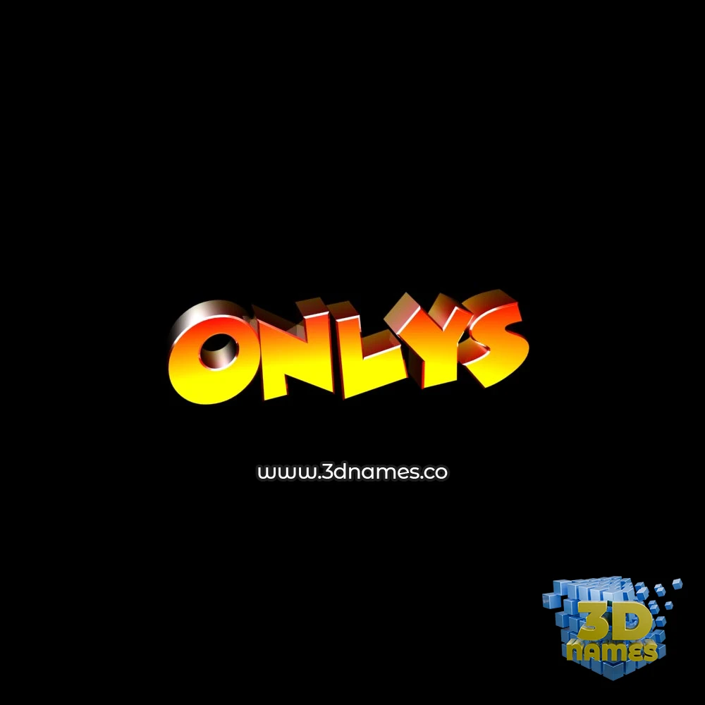 onlys in Black Background style - 3D name wallpaper