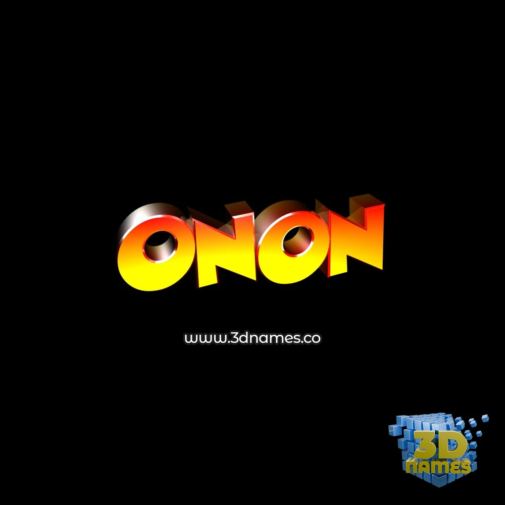 onon in Black Background style - 3D name wallpaper