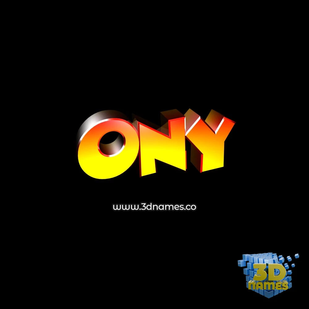 ony in Black Background style - 3D name wallpaper
