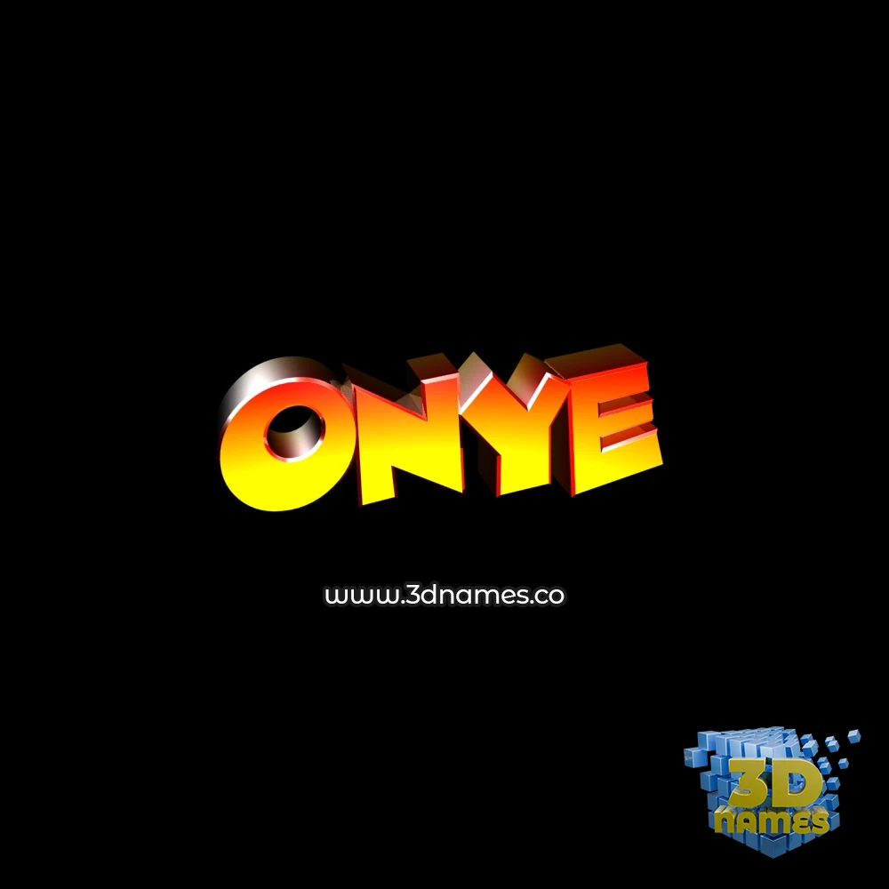 onye in Black Background style - 3D name wallpaper