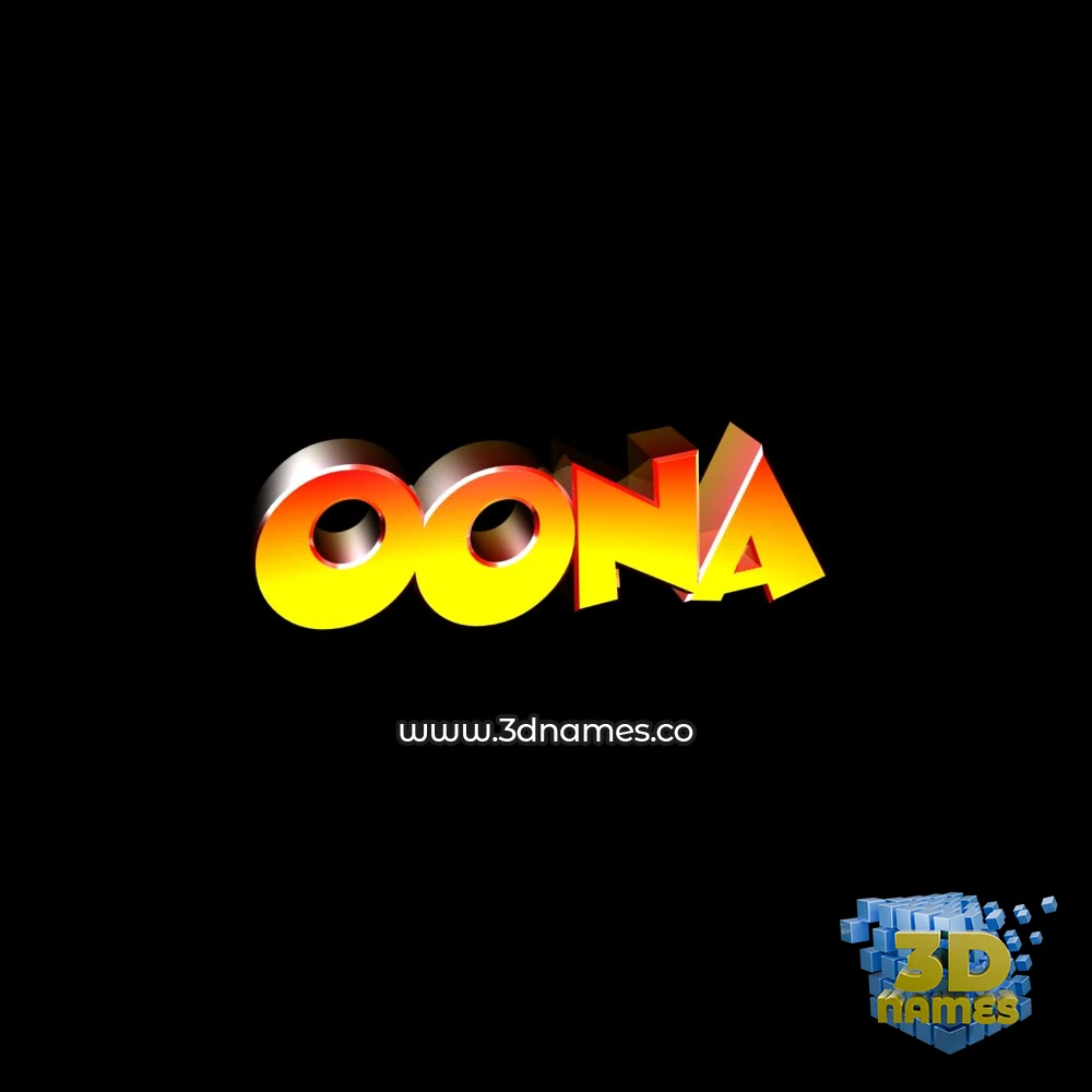 oona in Black Background style - 3D name wallpaper