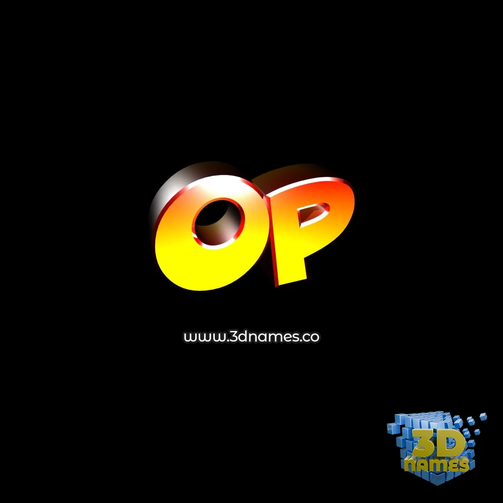 op in Black Background style - 3D name wallpaper