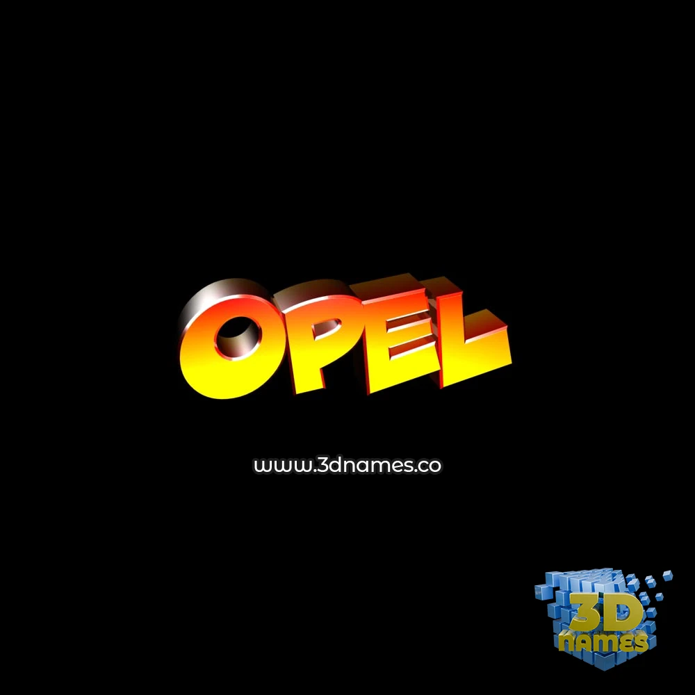 opel in Black Background style - 3D name wallpaper
