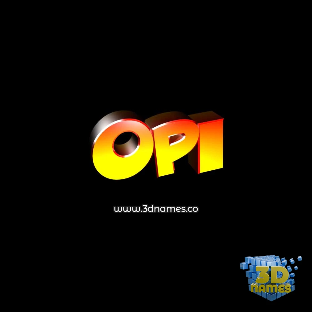 opi in Black Background style - 3D name wallpaper