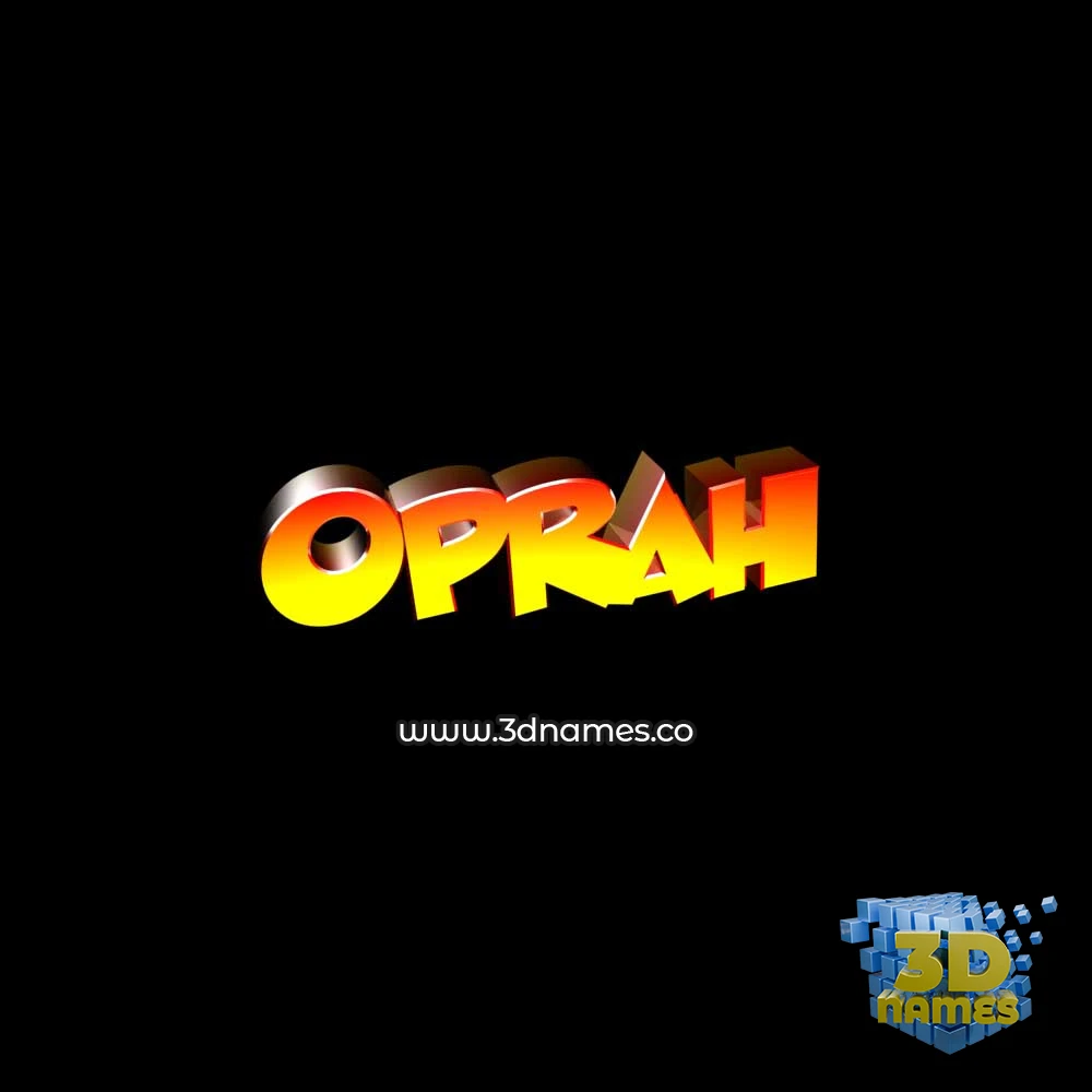 oprah in Black Background style - 3D name wallpaper