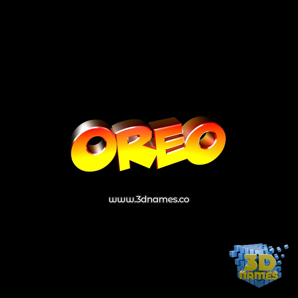 oreo in Black Background style - 3D name wallpaper