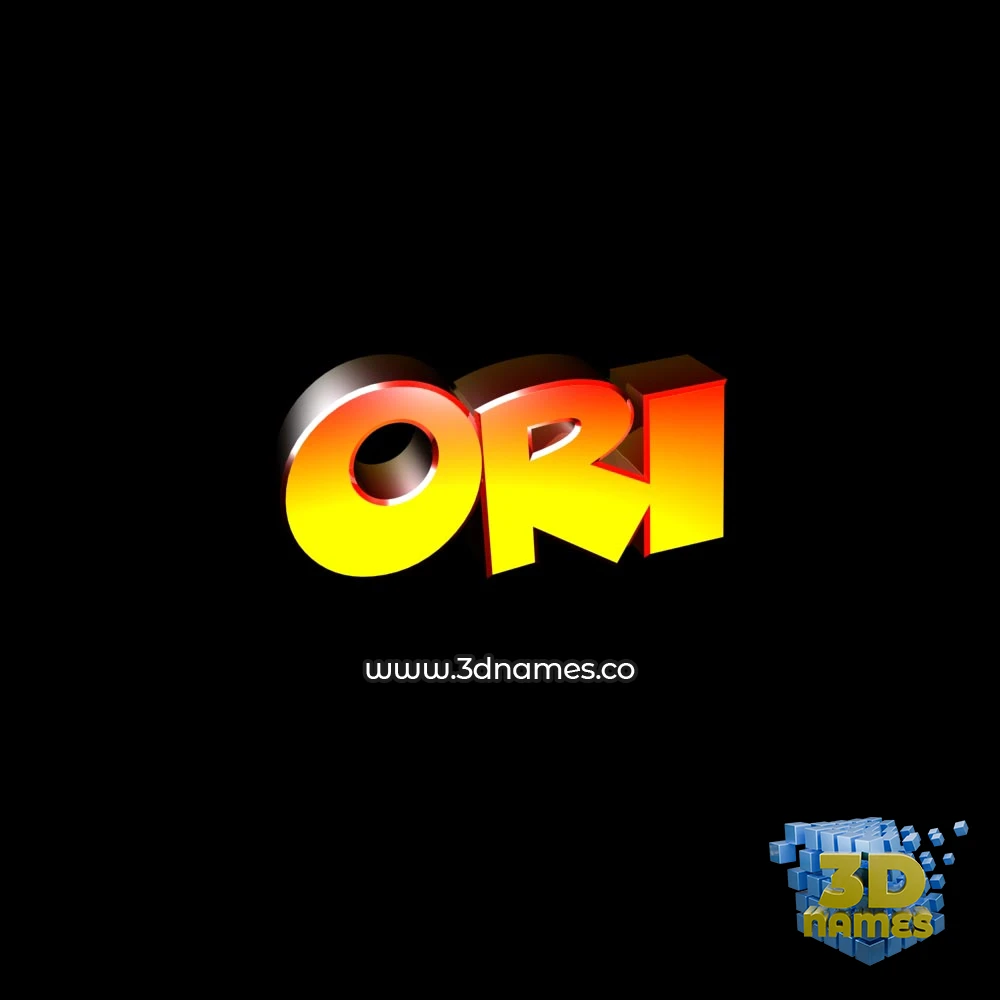 ori in Black Background style - 3D name wallpaper