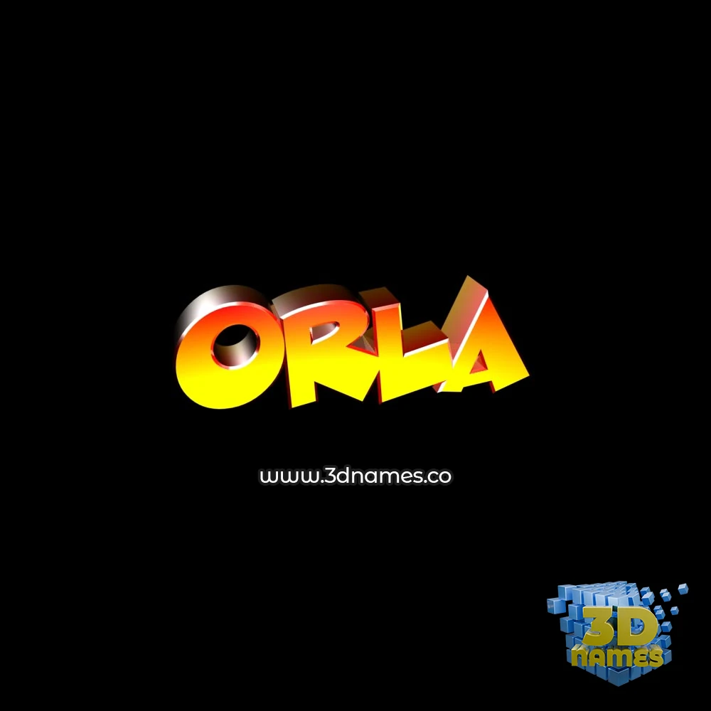 orla in Black Background style - 3D name wallpaper