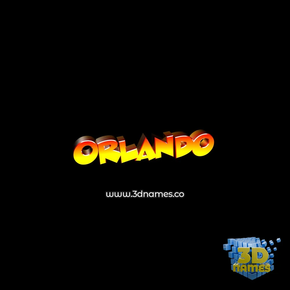 orlando in Black Background style - 3D name wallpaper