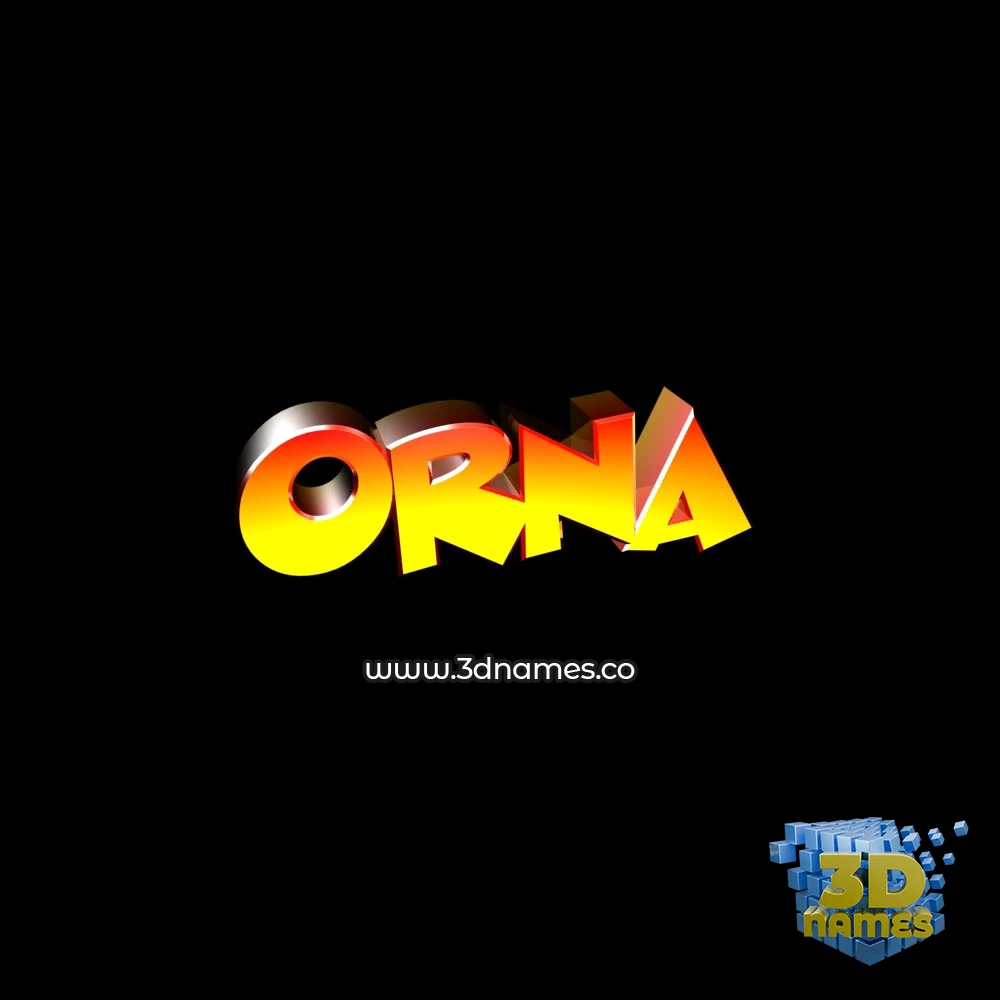 orna in Black Background style - 3D name wallpaper
