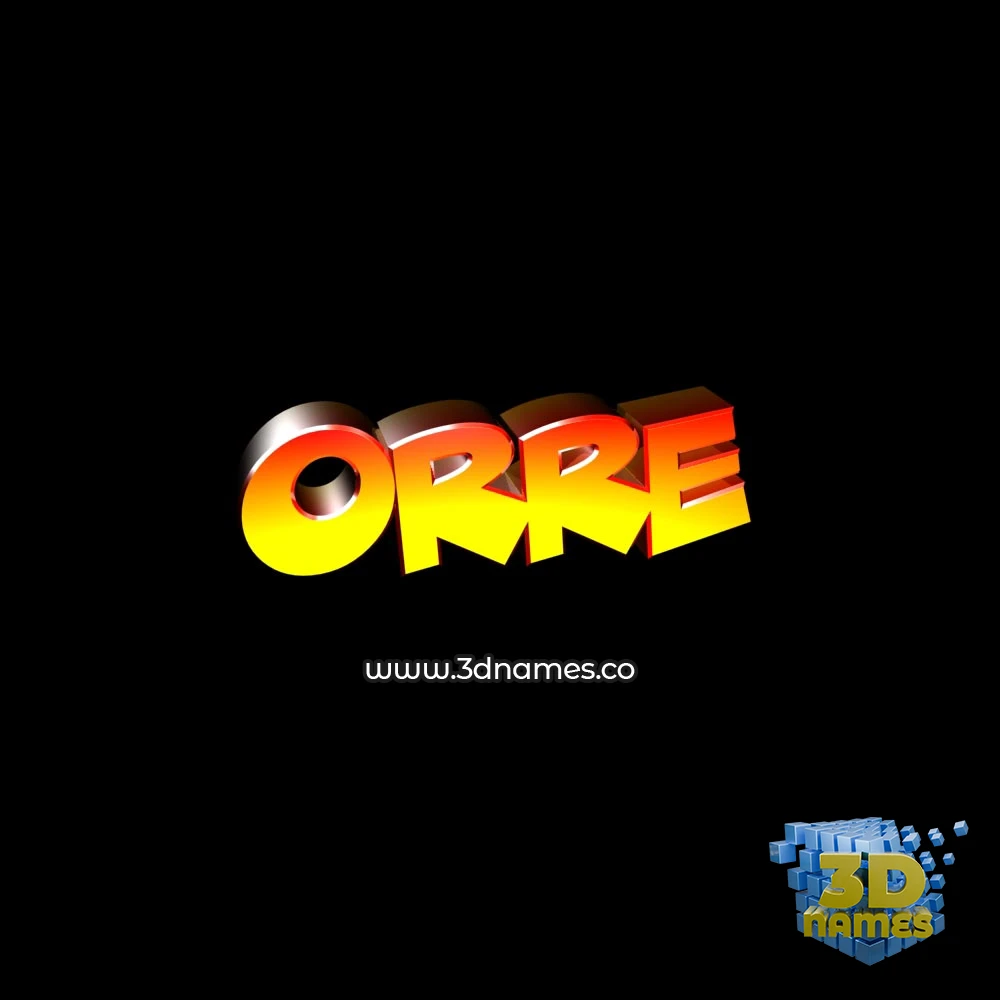 orre in Black Background style - 3D name wallpaper