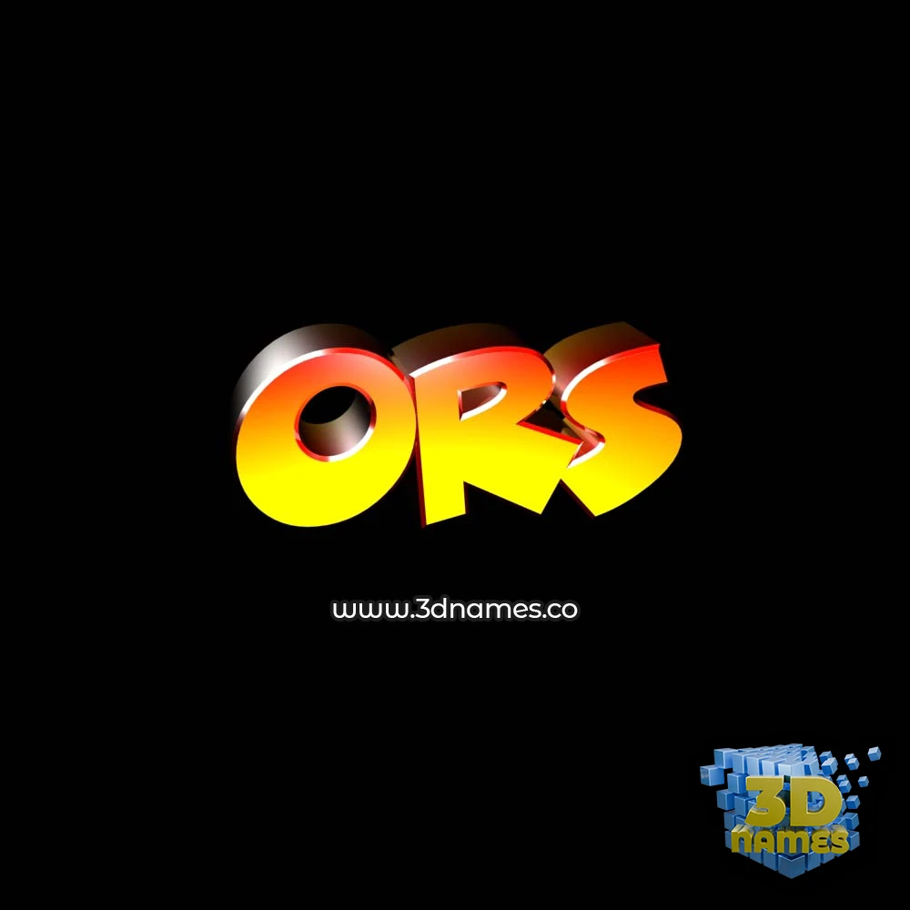 ors in Black Background style - 3D name wallpaper