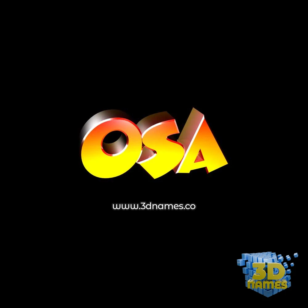 osa in Black Background style - 3D name wallpaper