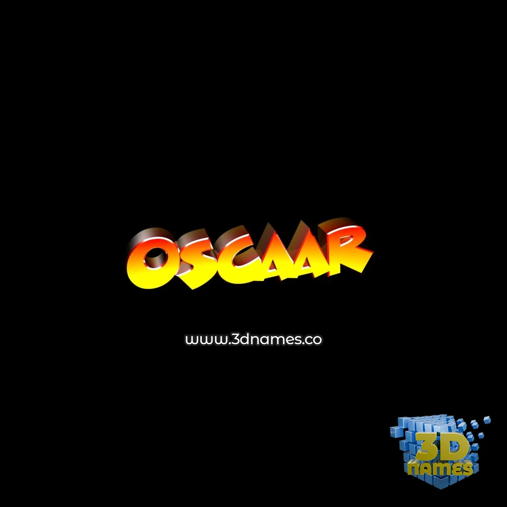 oscaar in Black Background style - 3D name wallpaper