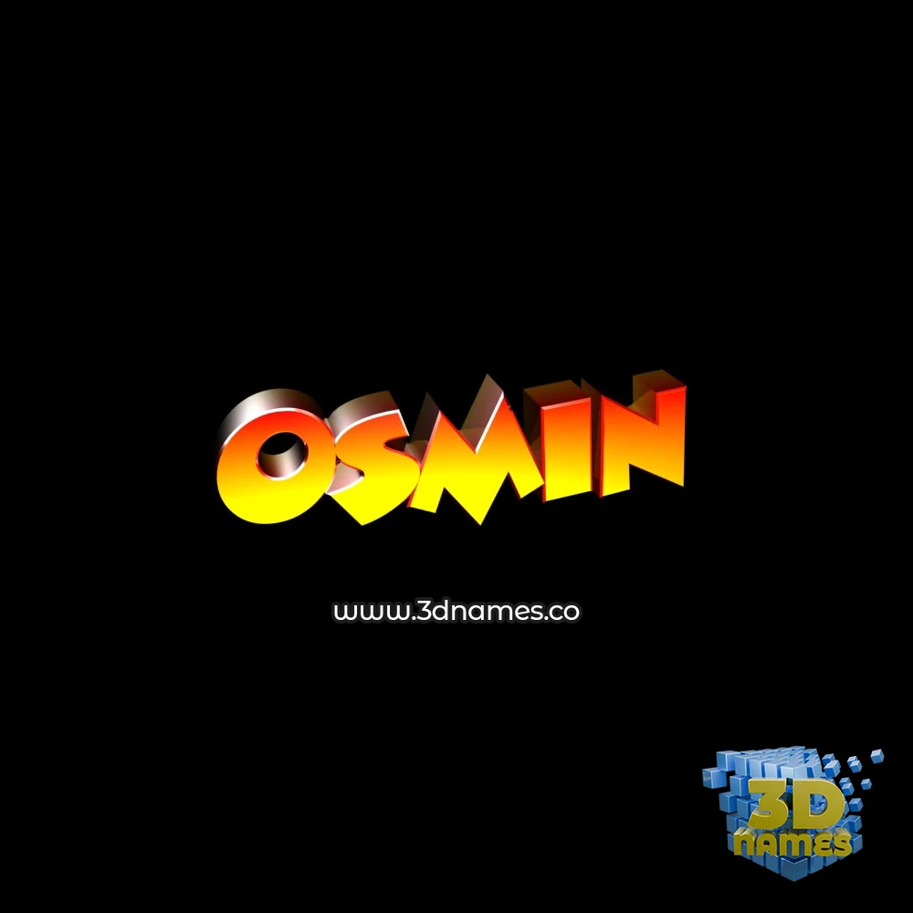 osmin in Black Background style - 3D name wallpaper