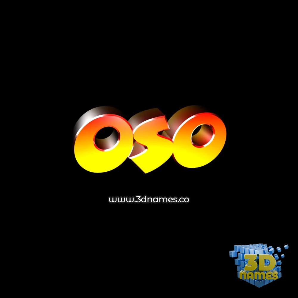 oso in Black Background style - 3D name wallpaper