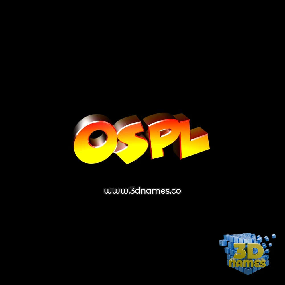 ospl in Black Background style - 3D name wallpaper