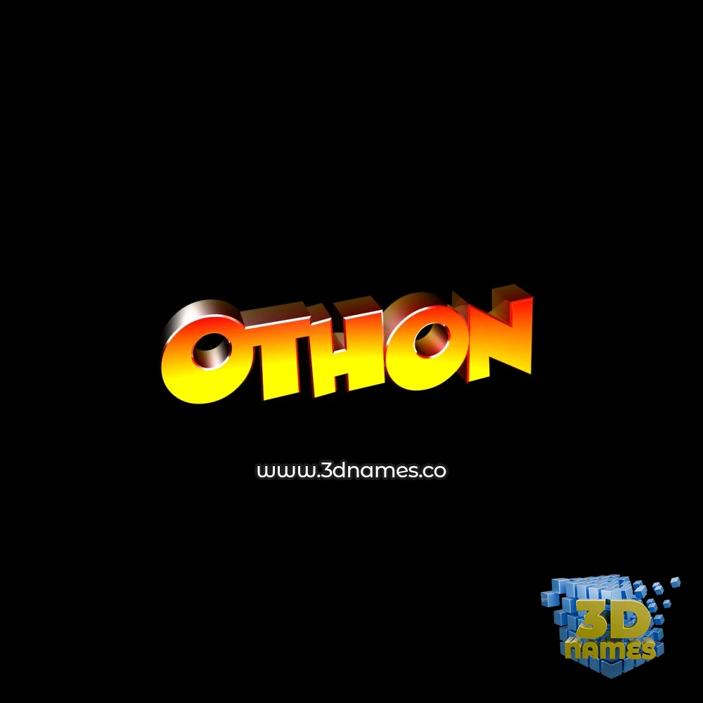 othon in Black Background style - 3D name wallpaper