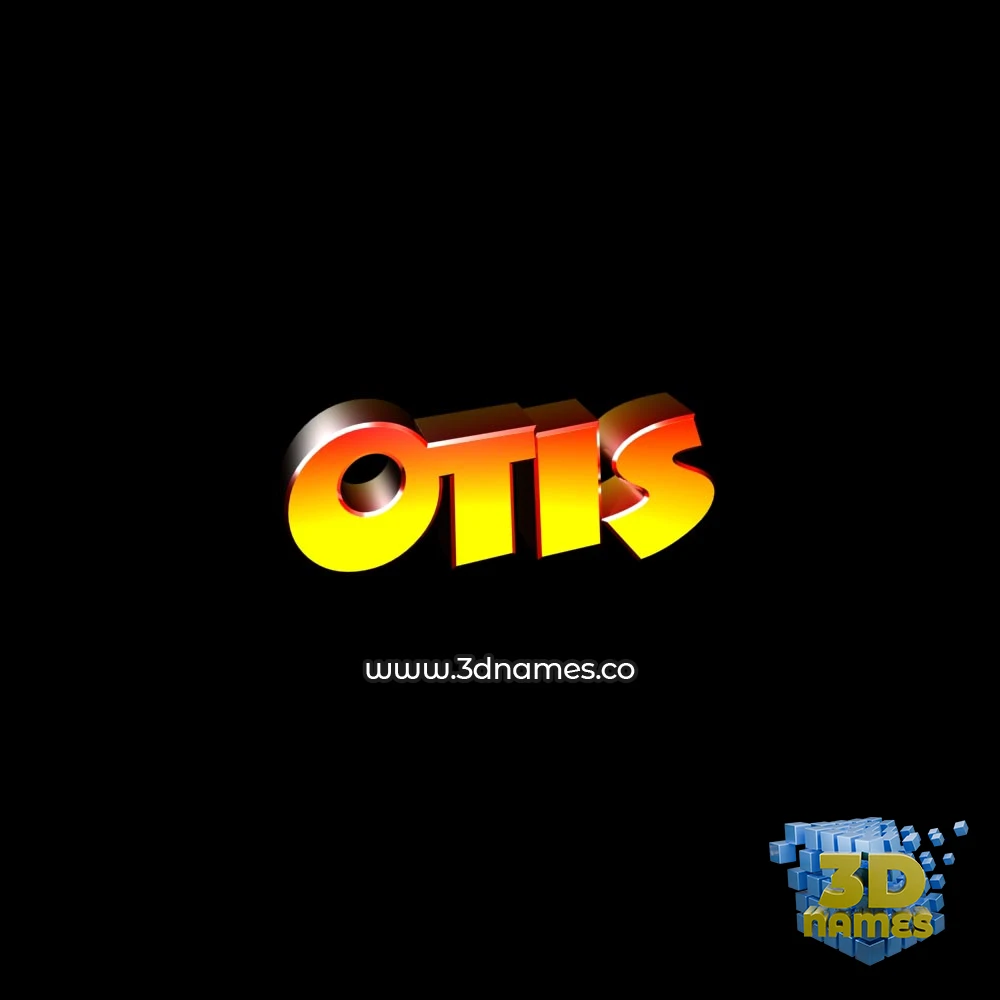 otis in Black Background style - 3D name wallpaper