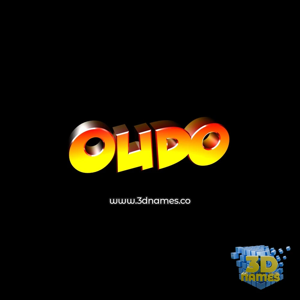 oudo in Black Background style - 3D name wallpaper