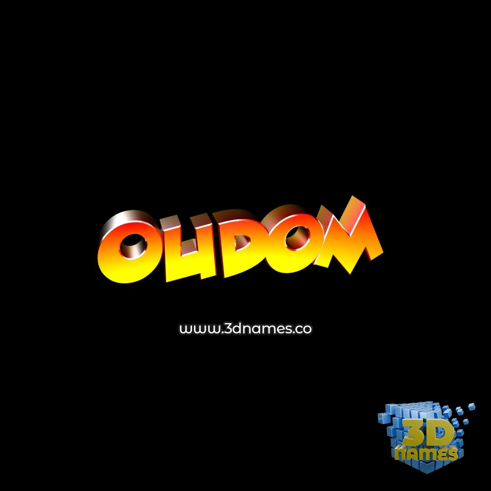 oudom in Black Background style - 3D name wallpaper