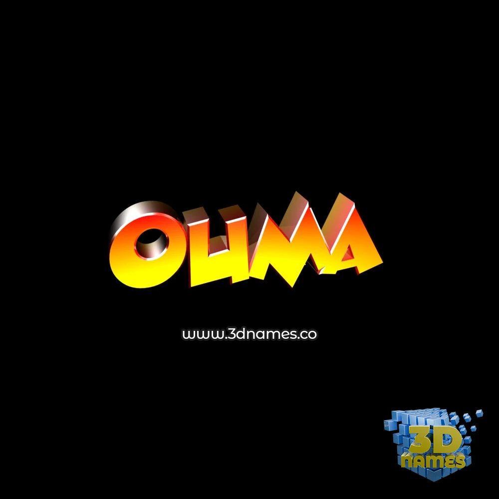 ouma in Black Background style - 3D name wallpaper