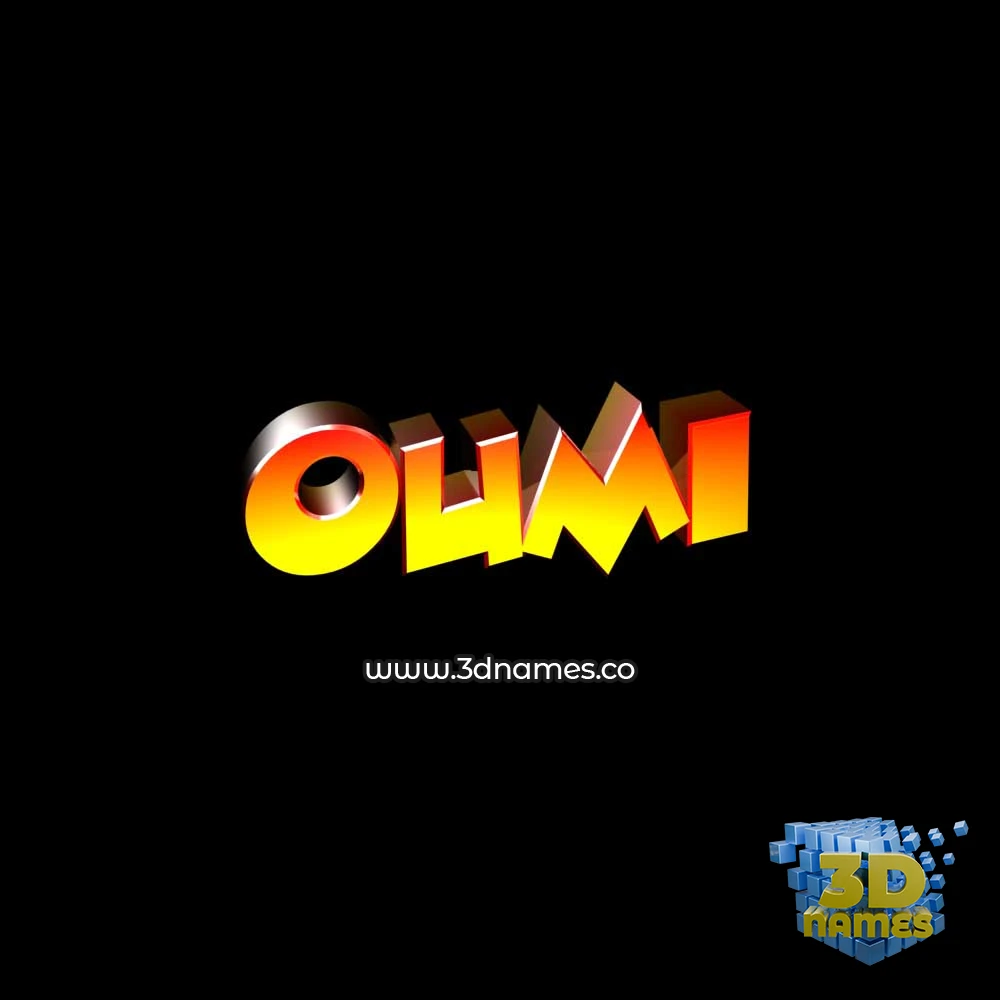oumi in Black Background style - 3D name wallpaper