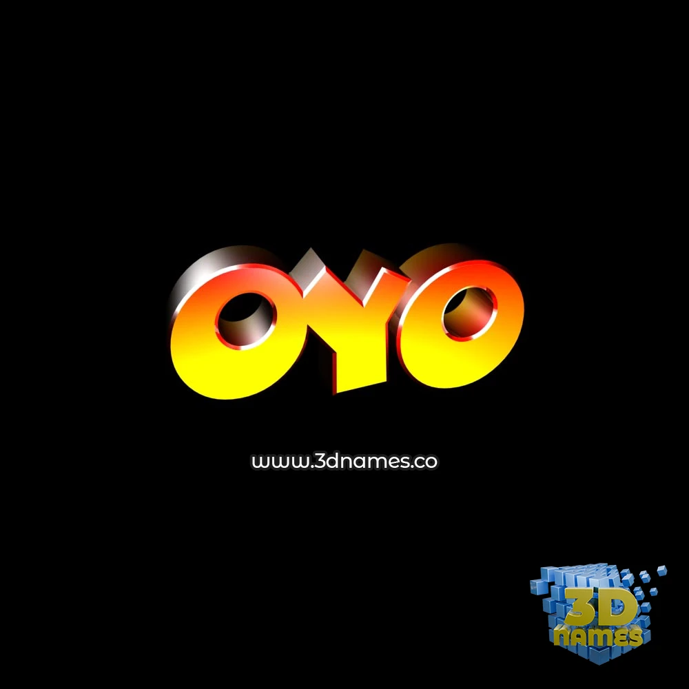 oyo in Black Background style - 3D name wallpaper