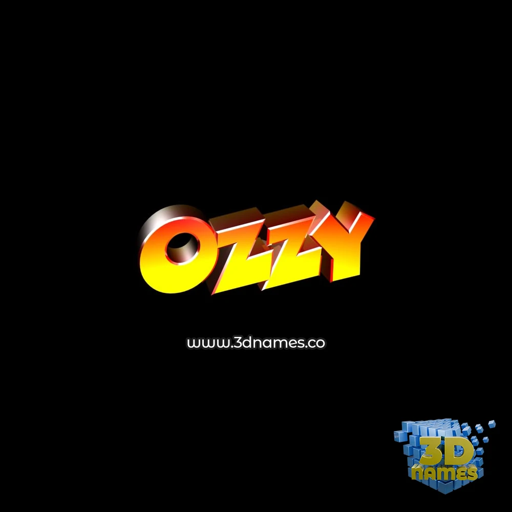 ozzy in Black Background style - 3D name wallpaper