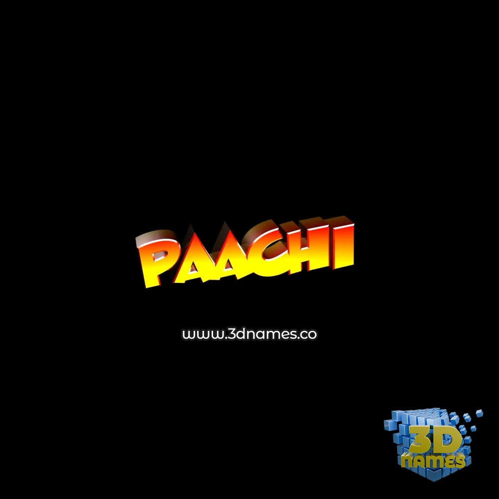 paachi in Black Background style - 3D name wallpaper