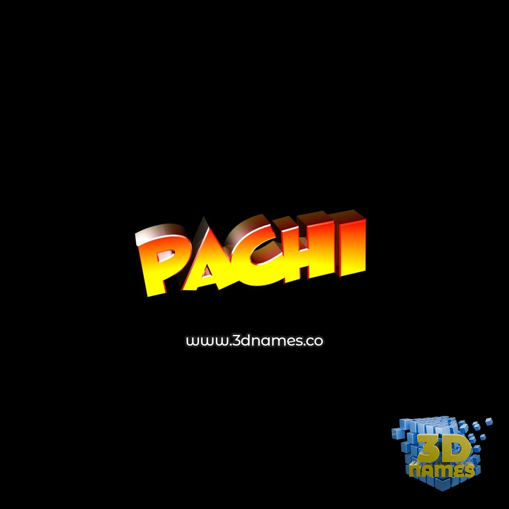 pachi in Black Background style - 3D name wallpaper