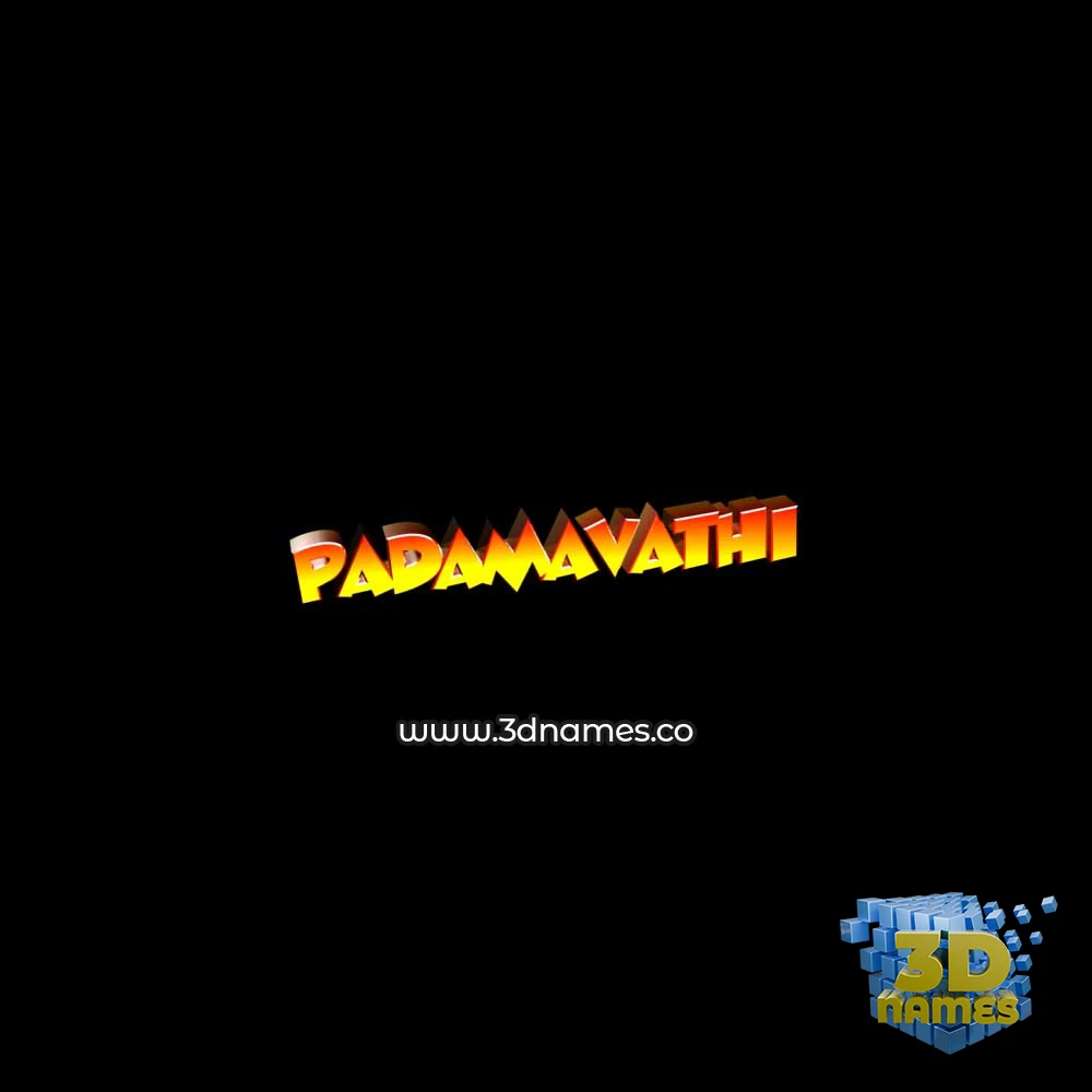padamavathi in Black Background style - 3D name wallpaper