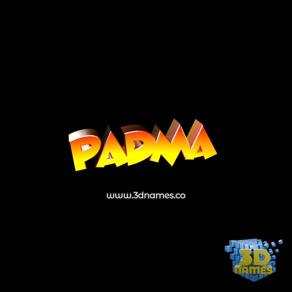 padma in Black Background style - 3D name wallpaper