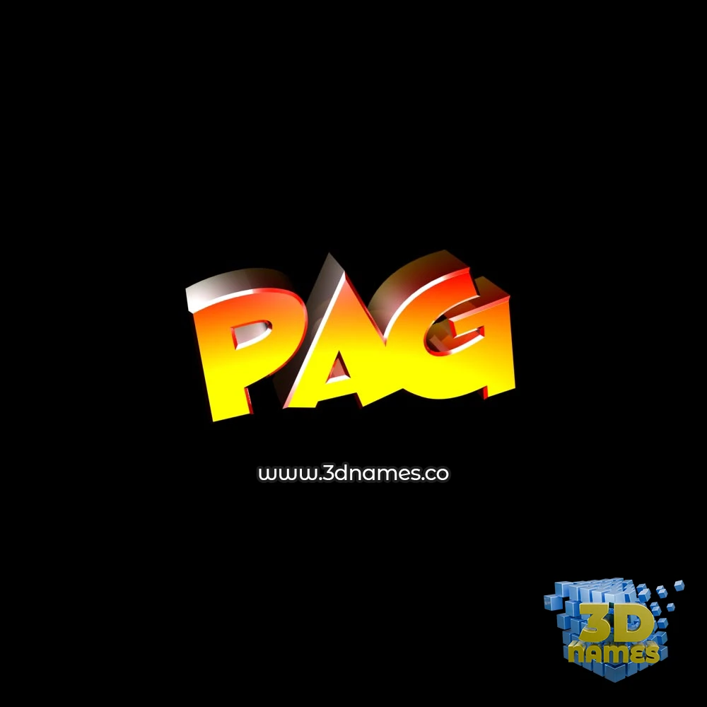 pag in Black Background style - 3D name wallpaper