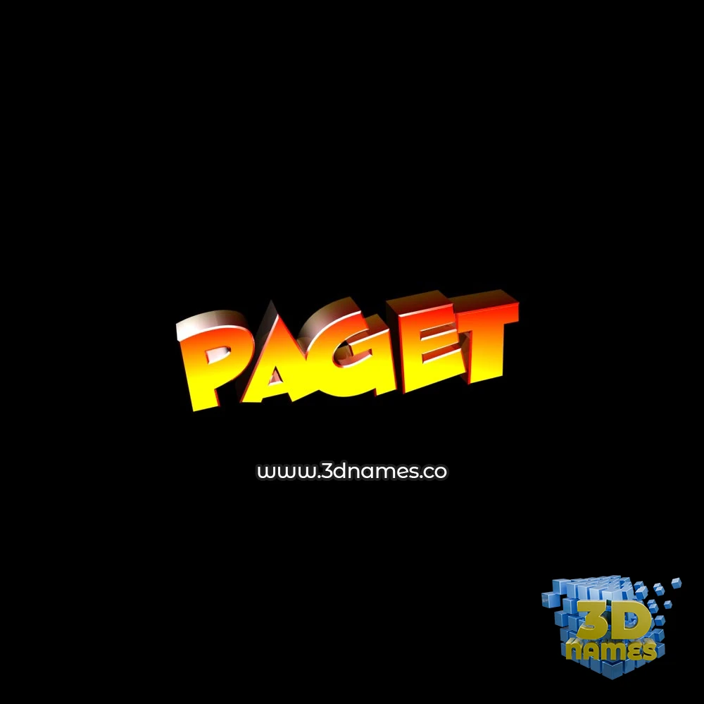 paget in Black Background style - 3D name wallpaper