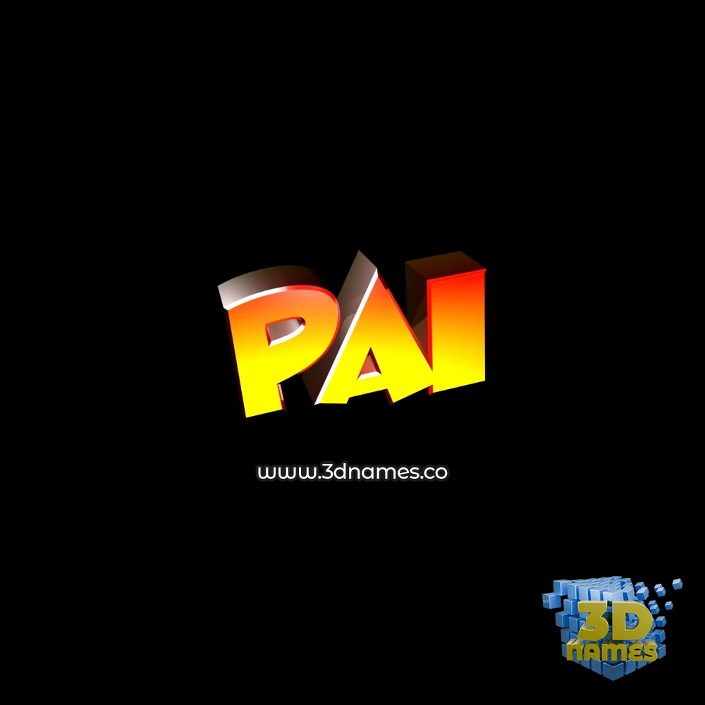 pai in Black Background style - 3D name wallpaper