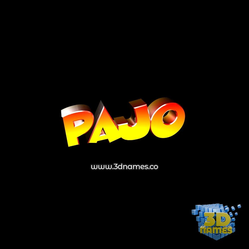 pajo in Black Background style - 3D name wallpaper
