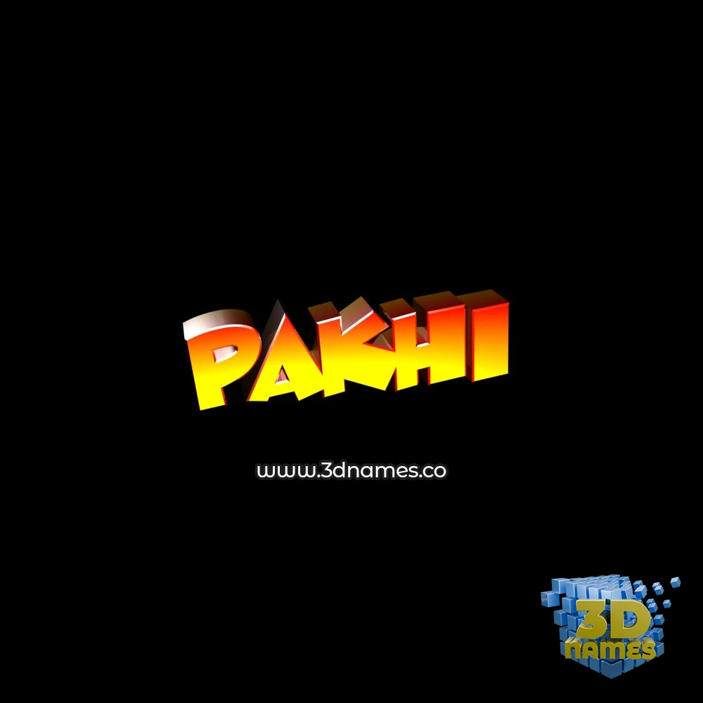 pakhi in Black Background style - 3D name wallpaper