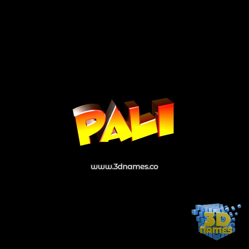 pali in Black Background style - 3D name wallpaper